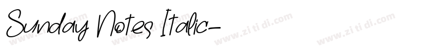 Sunday Notes Italic字体转换